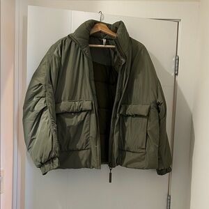 Olive Green Puffer Jacket